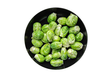 green Brussels sprouts raw vegetable food snack on the table copy space food background 