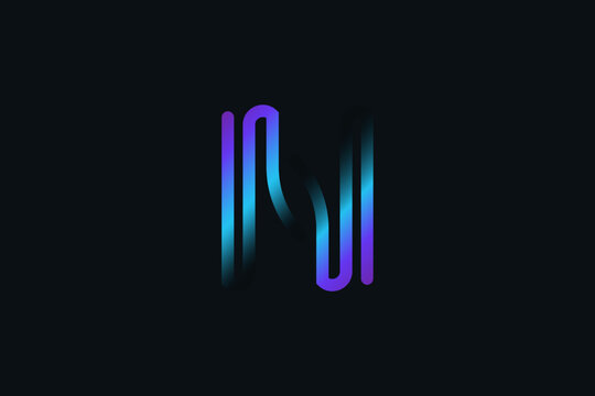 Abstract and Modern Letter N Logo Design with Colorful Gradient Style. Creative Logo, Suitable for Business and Technology Brand Identity
