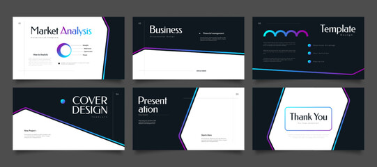 Modern and Creative Presentation Templates Set. Horizontal Poster with Modern Gradient Style for, Branding, Flyer, Leaflet, Marketing, Advertising, Annual Report, Banner, Landing Page, Website Slider