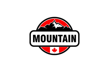 Canada mountain logo emblem badge outdoor rounded shape symbol