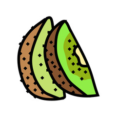 kiwi food color icon vector. kiwi food sign. isolated symbol illustration