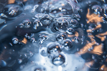 Close-up of bubbles in water
