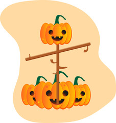 pumpkin scarecrow, Halloween holiday