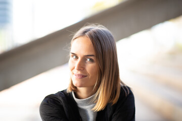 Fototapeta premium Close up smiling older woman
