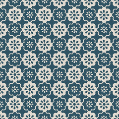 Naklejka na ściany i meble Background image seamless round cross flower pattern