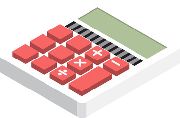 PNG Illustrations isometric design digital marketing. Object Calculator