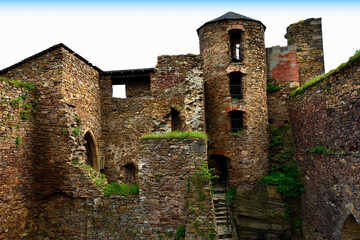 Torso of the ruins of the Gothic historical castle Hasištejn