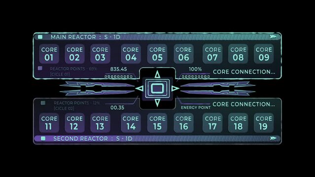 stylish futuristic table, animated hud element in a sci fi setting with alpha
