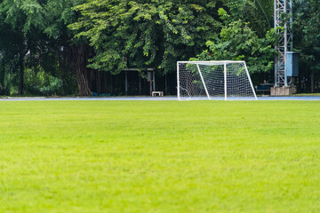 Fototapeta premium Football field with football goal