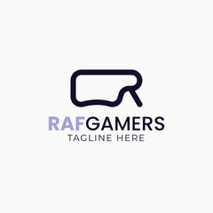 Naklejka premium vr Headset gaming logo for gamers