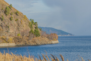 Fototapeta premium clouds over the lake
