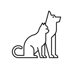 Dog and cat logo. Icon design. Template elements