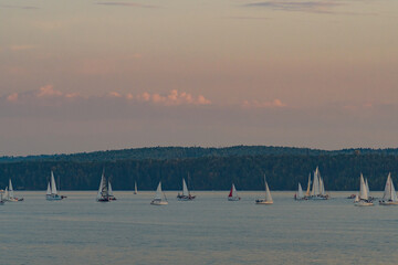 sailing on the lake