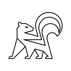 Skunk Logo. Icon design. Template elements