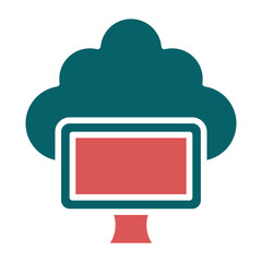 Cloud Computing Icon Style