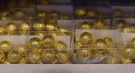 Christmas balls in the store
