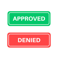 Approved denied stamp