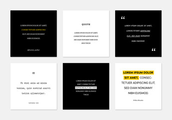 Quote Post Layouts with Various Typography Styles