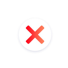 Obraz premium Cross mark icon