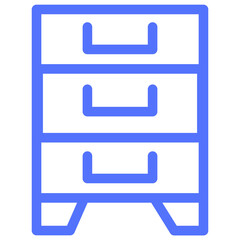 drawers furniture interior line icon