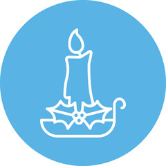 Christmas Candle Vector Icon which is suitable for commercial work and easily modify or edit it
