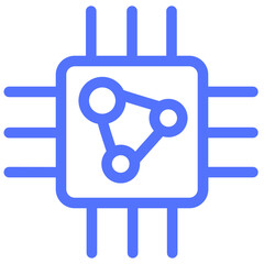 processor cpu microprocessor chip line icon