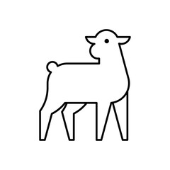 Lamb Logo. Icon design. Template elements