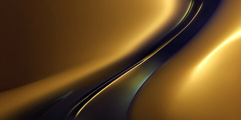 The design of the graphic background of the image is soft waves in dark gold
