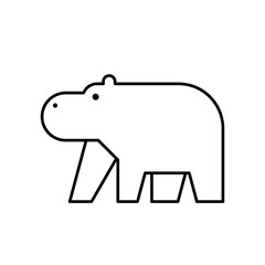 Hippo Logo. Icon design. Template elements