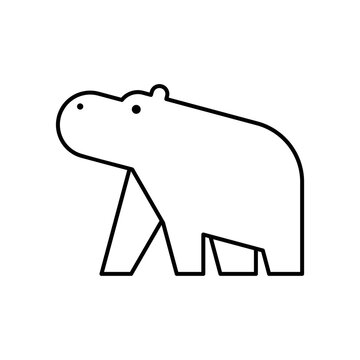 Hippo Logo. Icon design. Template elements