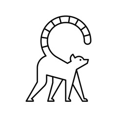 Lemur Logo. Icon design. Template elements