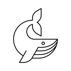 Blue Whale Logo. Icon design. Template elements