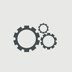 Settings gear vector icon illustration sign
