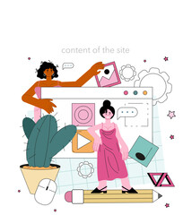 Website programming. Content management system. Creation and modification