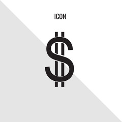 Dollars vector icon illustration sign