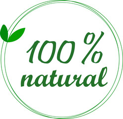 The icon is 100 percent natural on a white background.