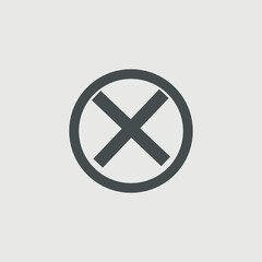 Cancel sign vector icon illustration sign