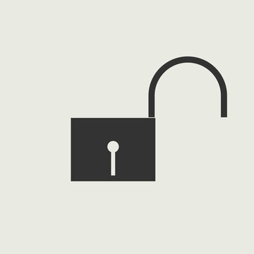 Lock pad unlock icon