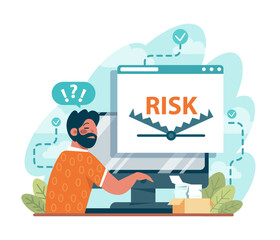 Business or financial risk concept. Challenge, danger or difficulty