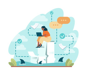 Business or financial risk concept. Challenge, danger or difficulty