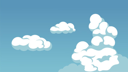 sky background with white clouds stock vector