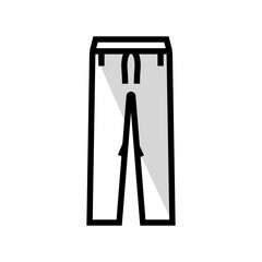 track pants apparel color icon vector. track pants apparel sign. isolated symbol illustration