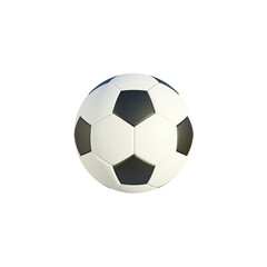 Fototapeta premium 3D Football black and white color soccer sport equipment