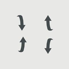 Arrow set vector icon illustration sign