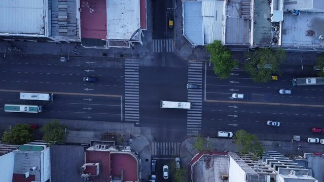 Interseccion Avenidas Ciudad Buenos Aires Argentina Trafico