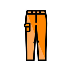trousers pants apparel color icon vector. trousers pants apparel sign. isolated symbol illustration