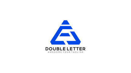 Elegant EA EA Letter Linked Logo Design vector
