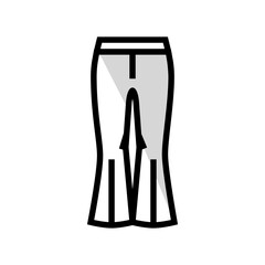 Obraz na płótnie Canvas bell bottoms pants clothes color icon vector. bell bottoms pants clothes sign. isolated symbol illustration