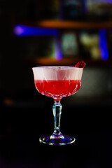 Beautiful glass with a refresh cocktail