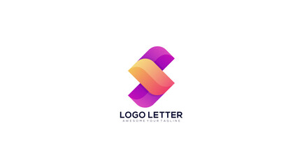 Colour Letter S logo icon design template elements
